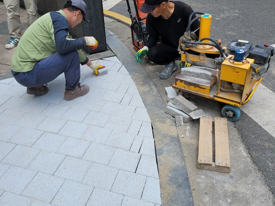 시공 구간 전체를 한눈에 볼 수 있게 담은 현장 전경 사진